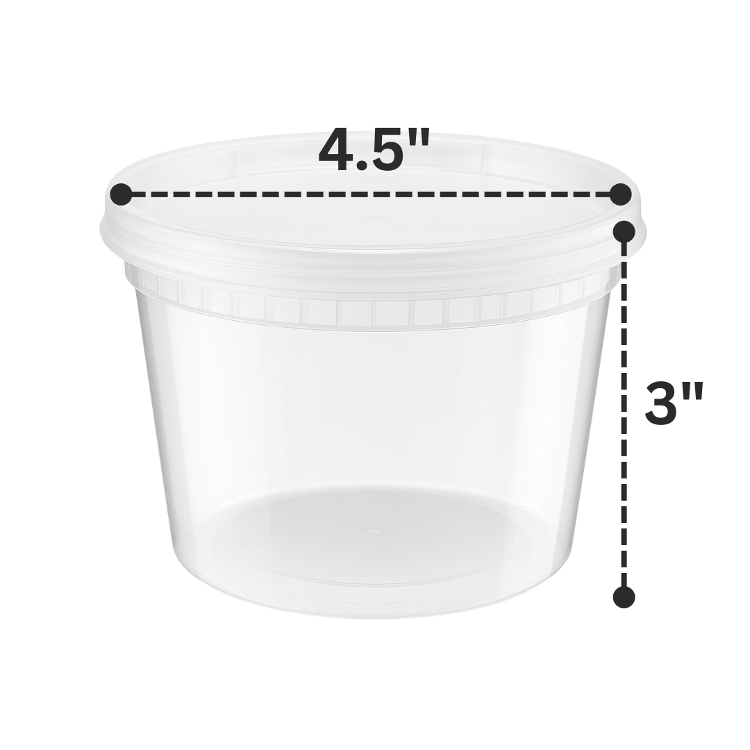 16oz Plastic Deli Container (500 pcs)