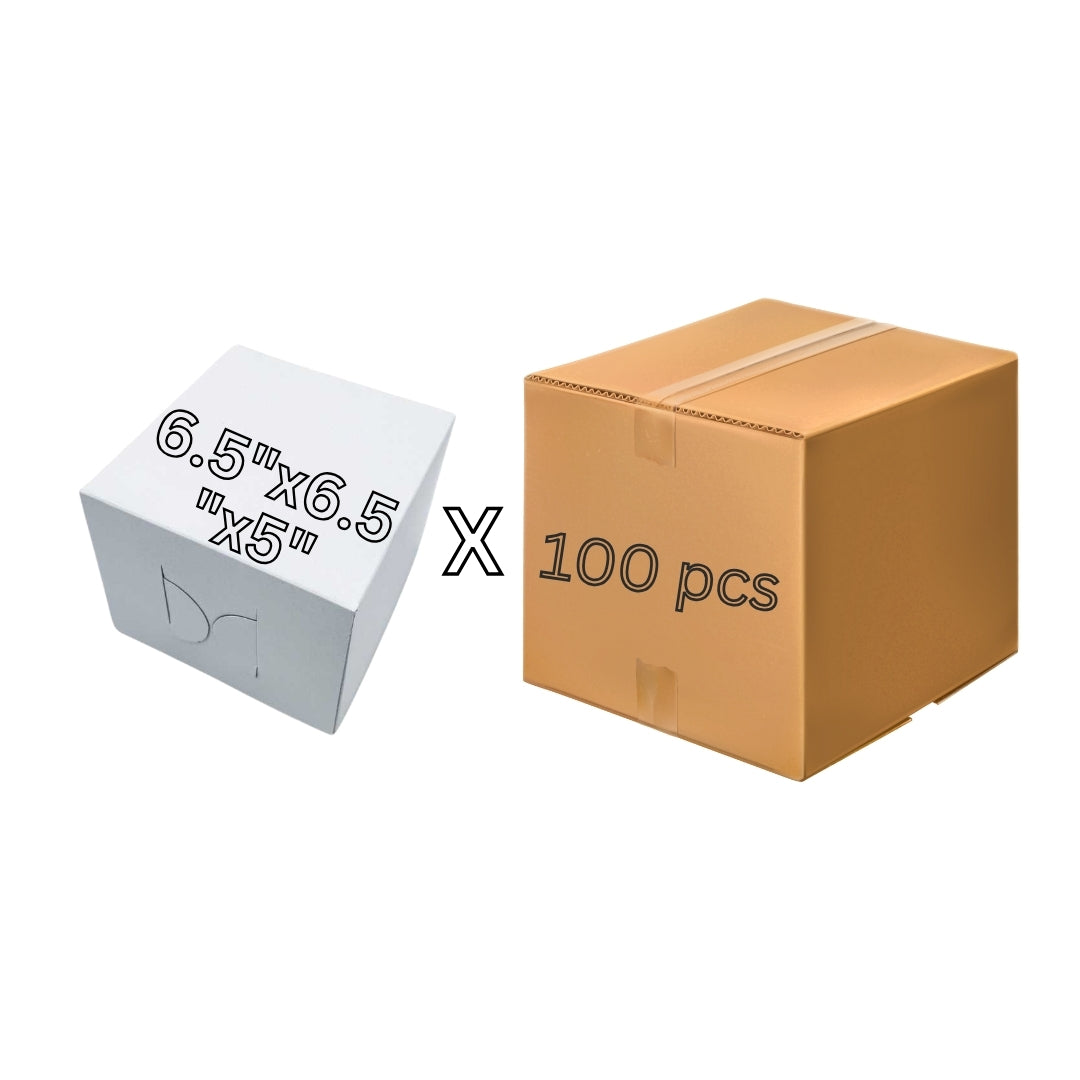 Cake Box 6.5"x6.5"x4" (100pcs)