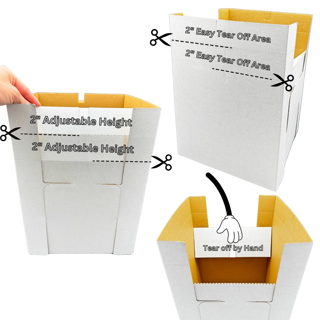 Adjustable Window Cake Box 12"x12"x14"/16" (25pcs)