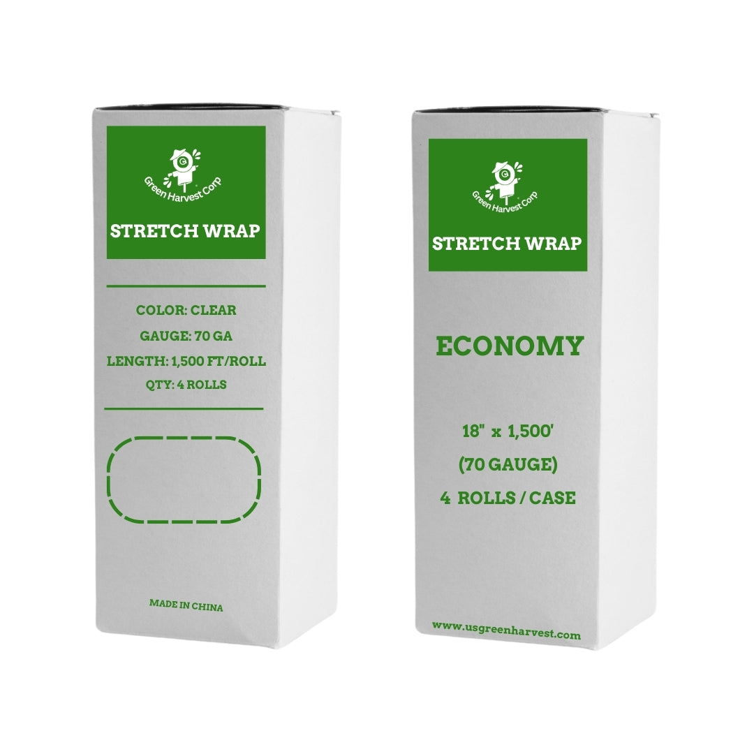 Shrink Wrap Stretch Film 18"x1,500FT 70GA (4 rolls)