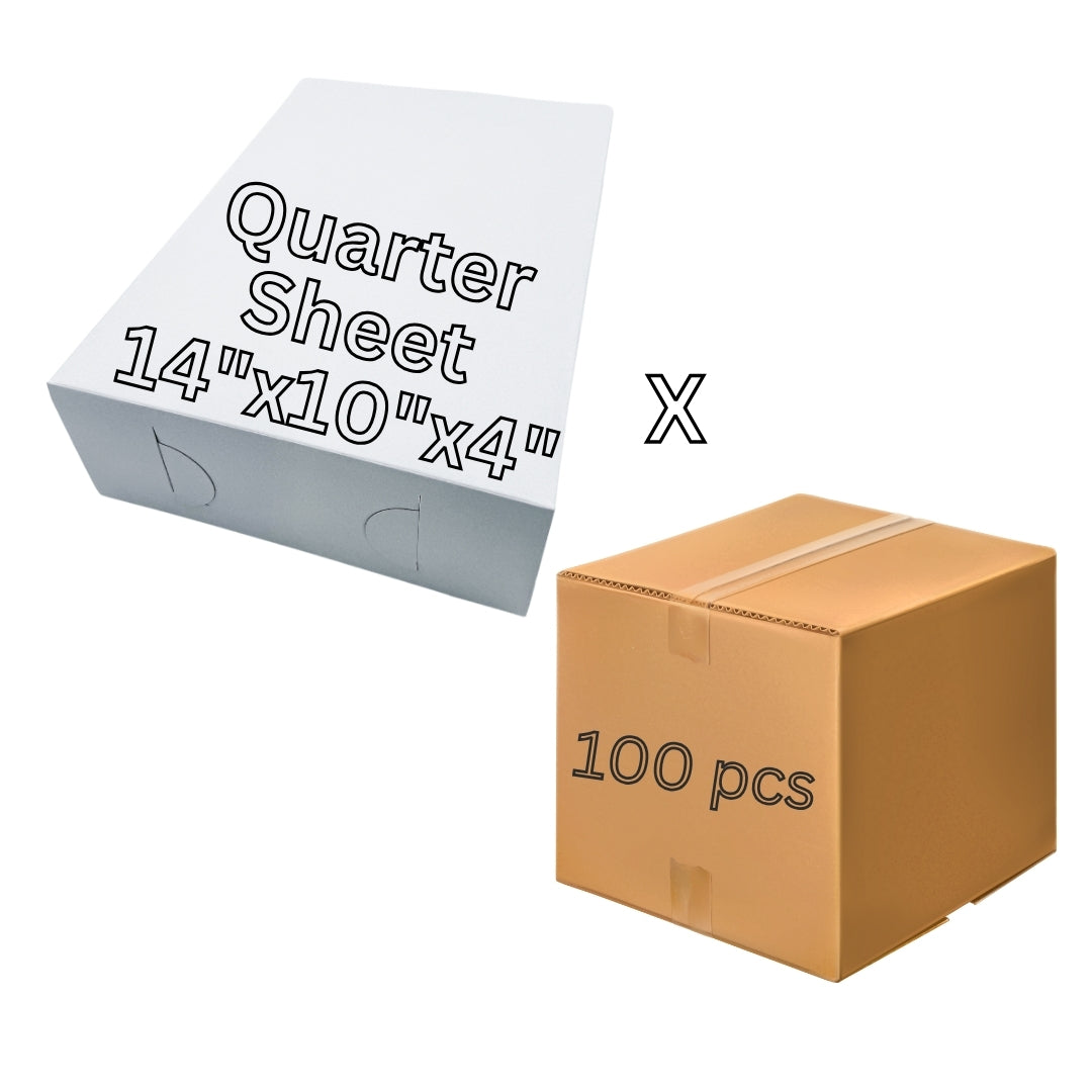 Quarter Sheet Cake Box 14"x10"x4" (100pcs)