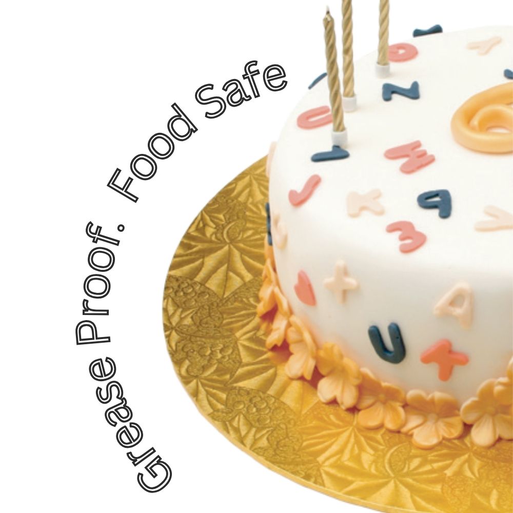 12" Gold Cake Drum 1/4" Thickness (50pcs)