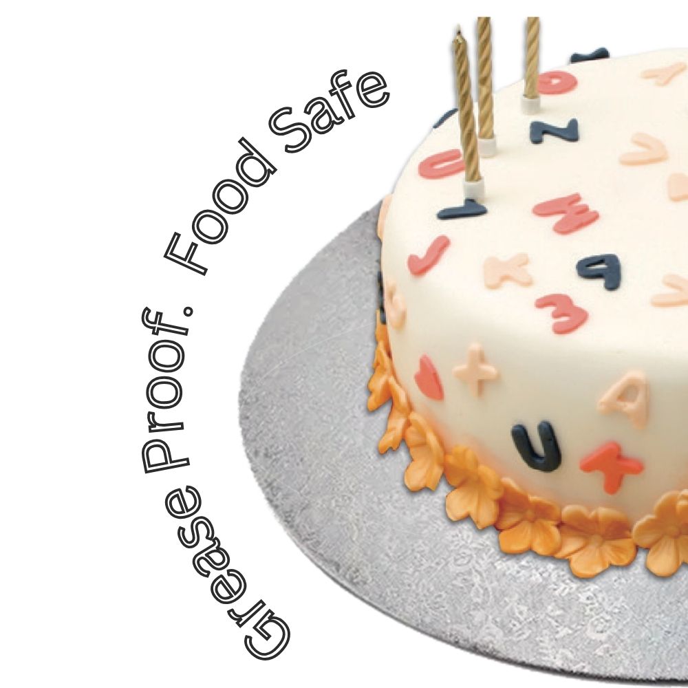 12" Silver Cake Drum 1/4" Thickness (50pcs)