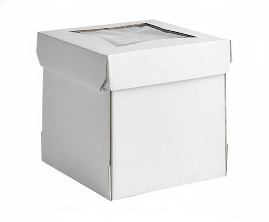 10"x10"x10" Tall Cake Box with Widow Top (25pcs)