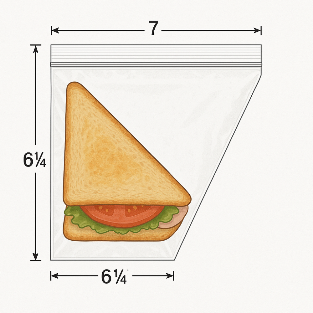 Clear Triangle Sandwich Bags (1,000pcs)