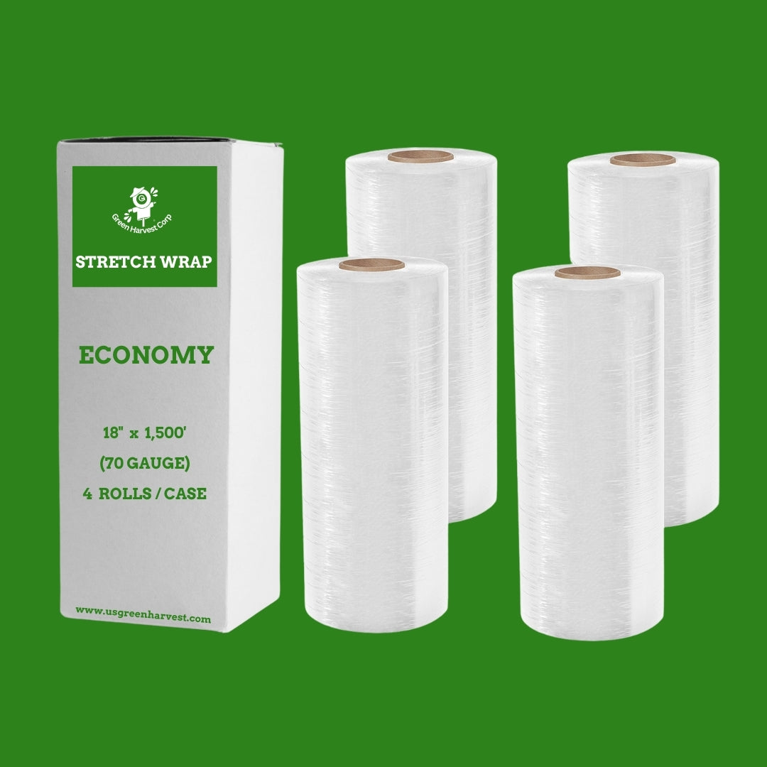 Shrink Wrap Stretch Film 18"x1,500FT 70GA (4 rolls)