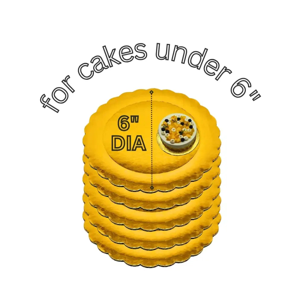 6’’ Cake Box & Board Bundle (12 Boards + 12 Boxes)