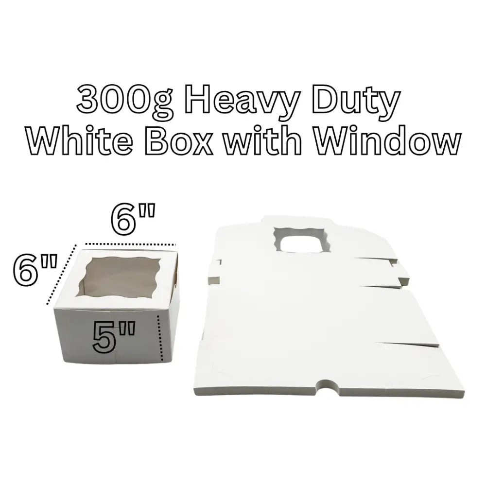 6’’ Cake Box & Board Bundle (12 Boards + 12 Boxes)