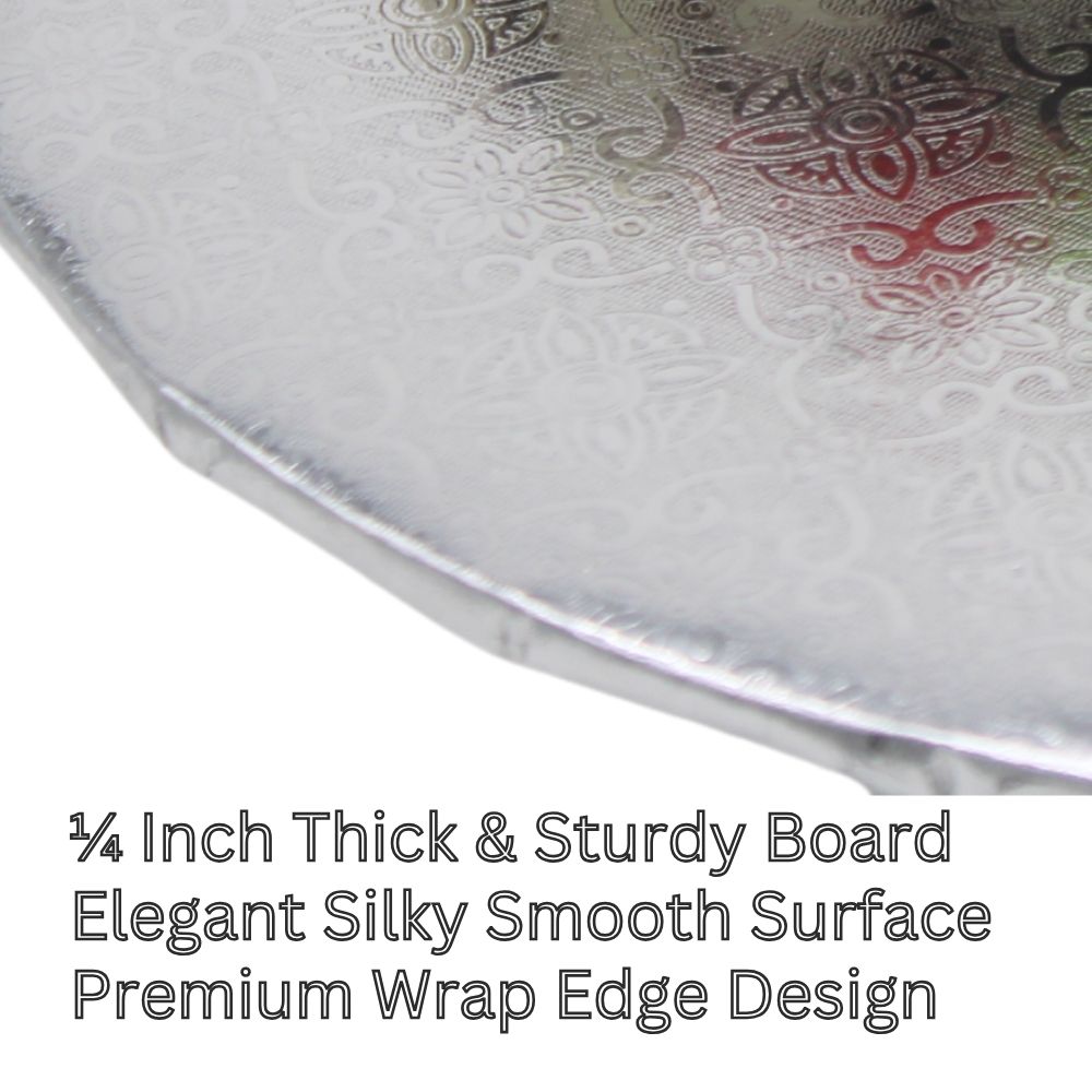10" Silver Cake Drum 1/4" Thickness (50pcs)