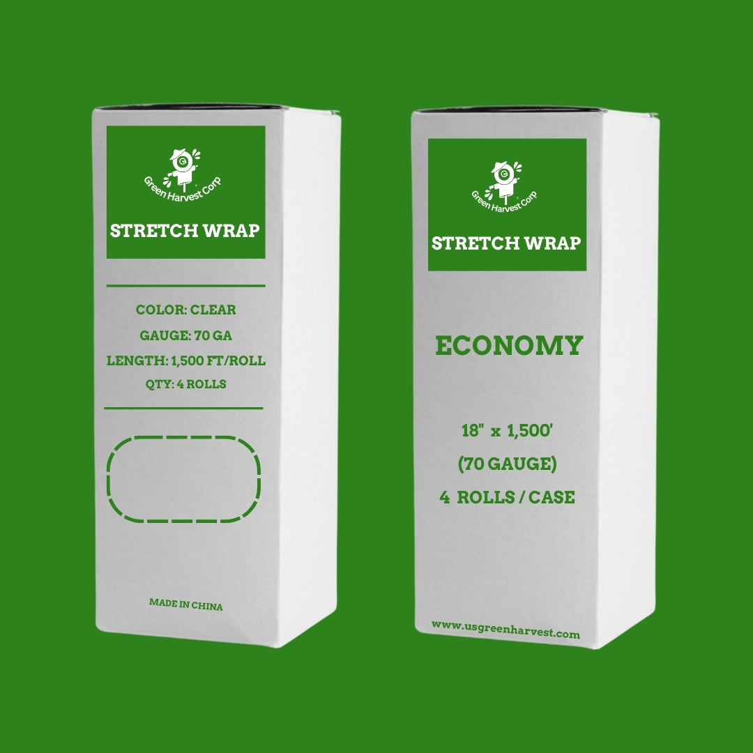 Shrink Wrap Stretch Film 18"x1,500FT 70GA (4 rolls)