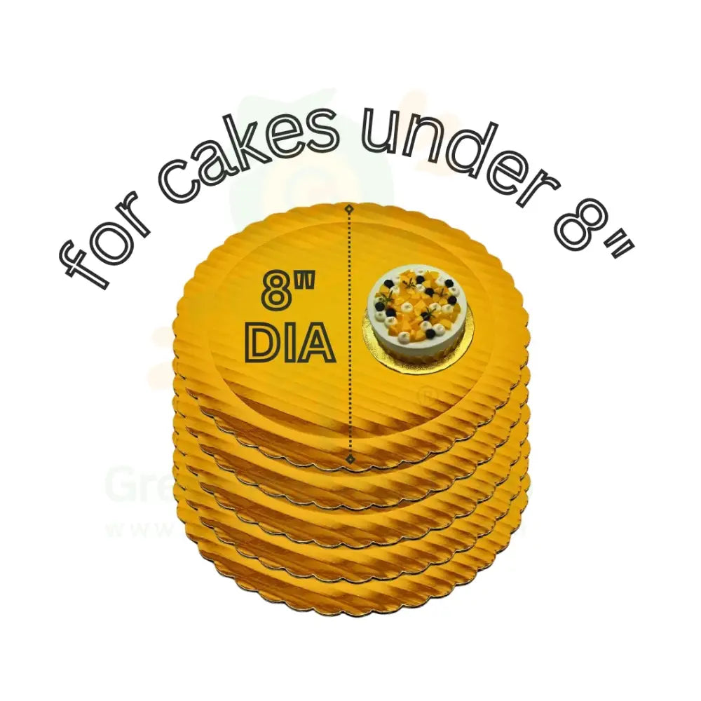 8’’ Cake Box & Board Bundle (12 Boards + 12 Boxes)