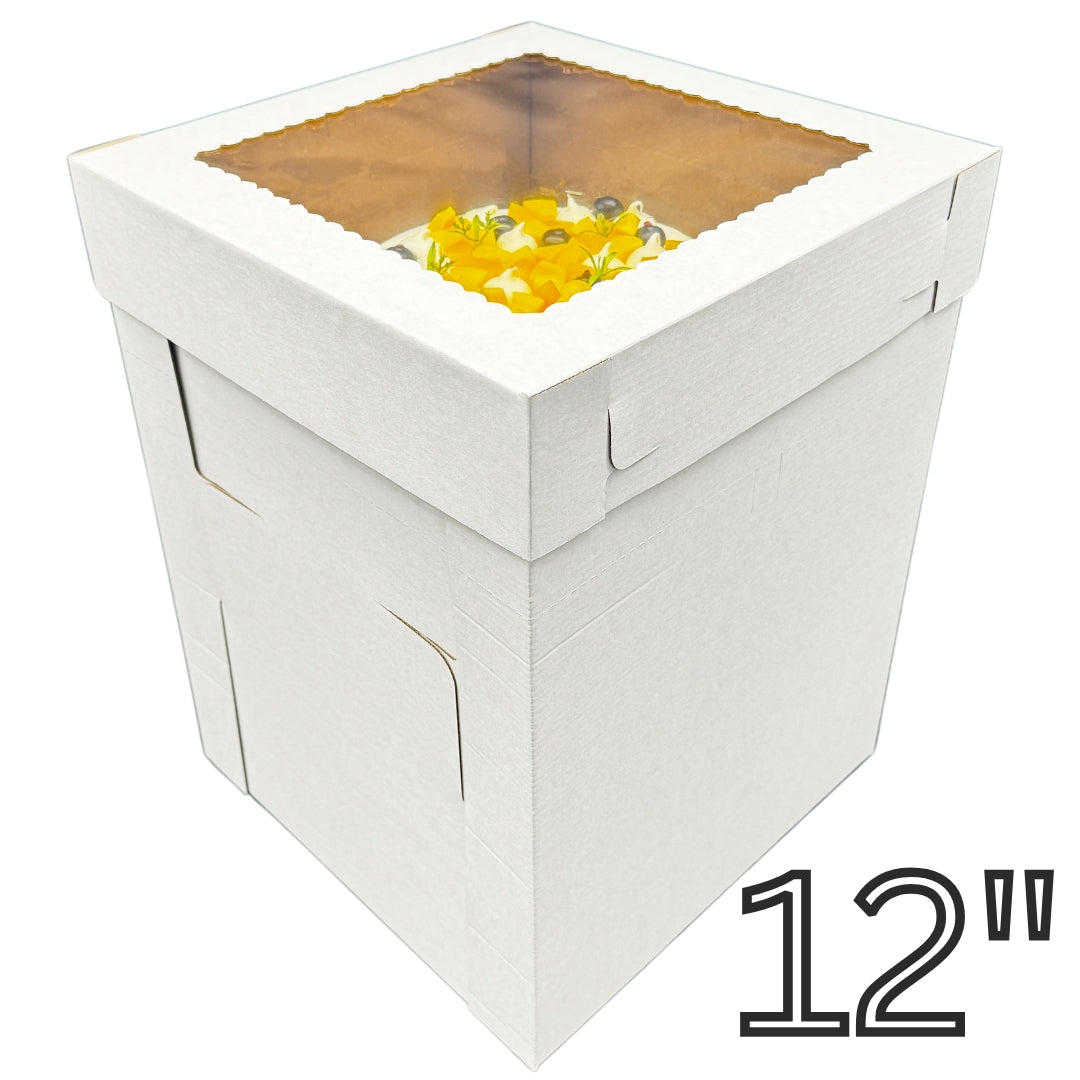 Adjustable Window Cake Box 12"x12"x14"/16" (25pcs)