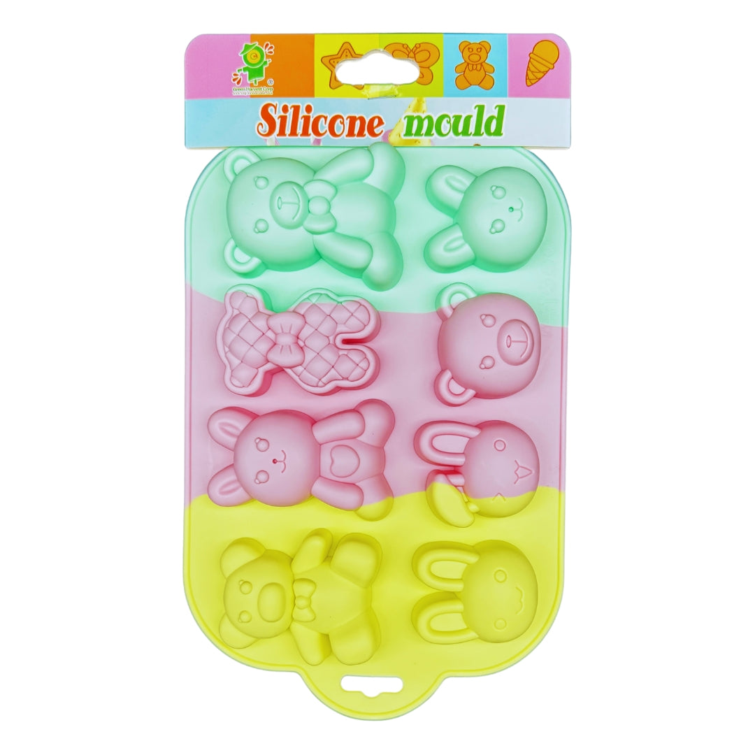 CreativeBake Silicone Mold Set - 5 Fun Themes (11"x7")