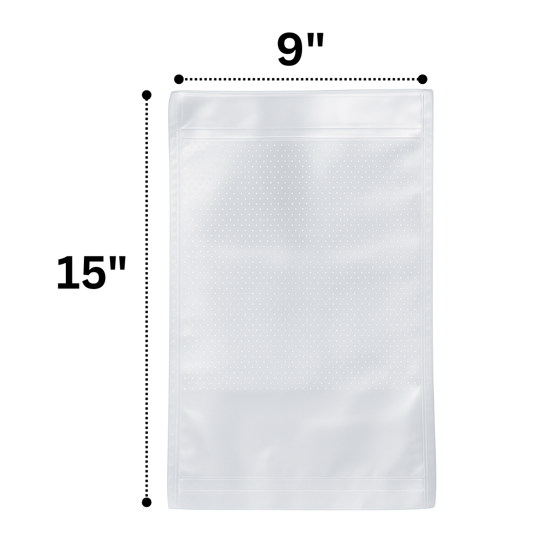 Micro Perforation Bread Bag with Twist Tin Tie 9"x15"x3" (200pcs) (10 packs)