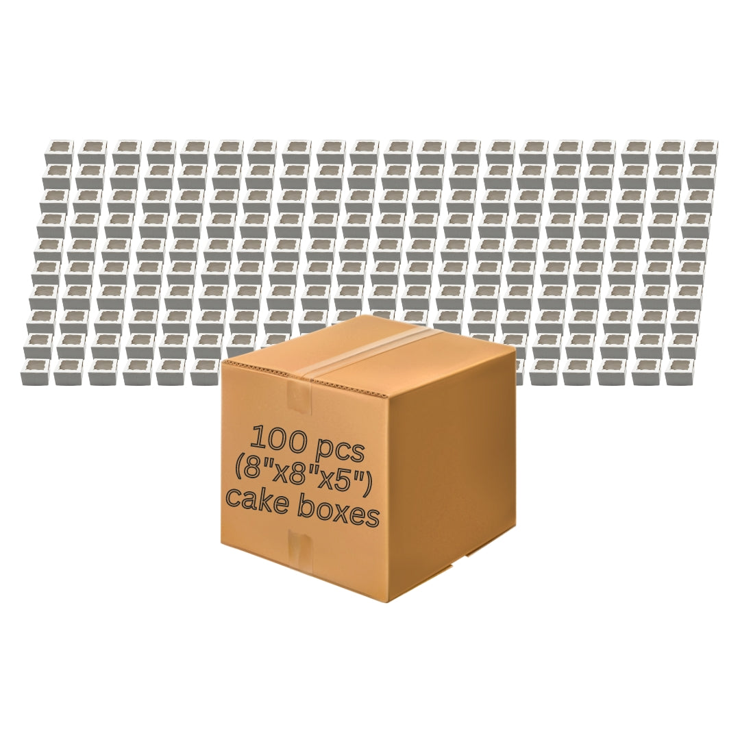 Window Cake Box 8"x8"x5" (100pcs)