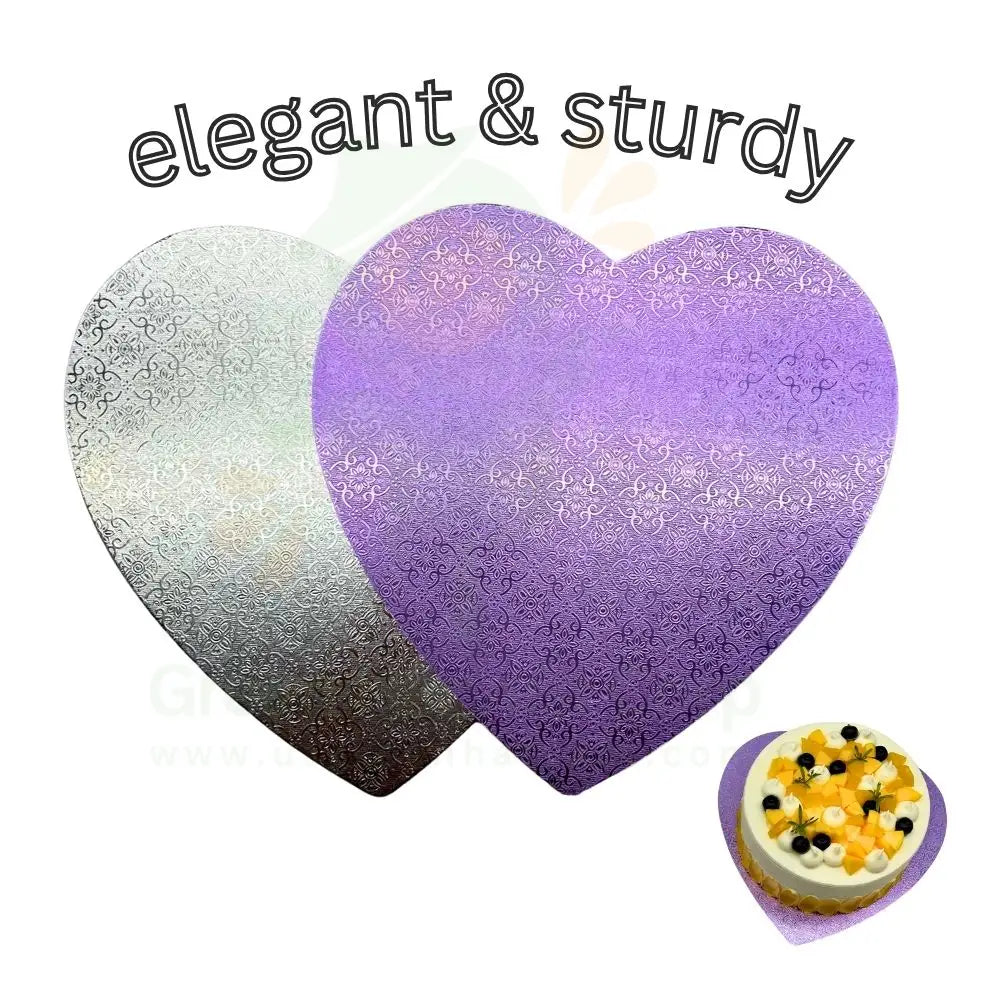 9’’ Heart Shape Double Side Cake Board