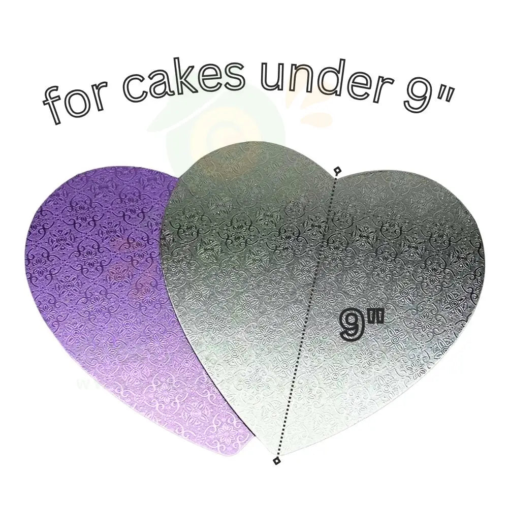 9’’ Heart Shape Double Side Cake Board