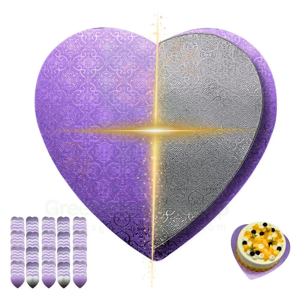 9’’ Heart Shape Double Side Cake Board