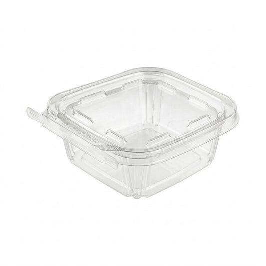 8oz Hinged Flat Lid Container with Safe Seal (200pcs)