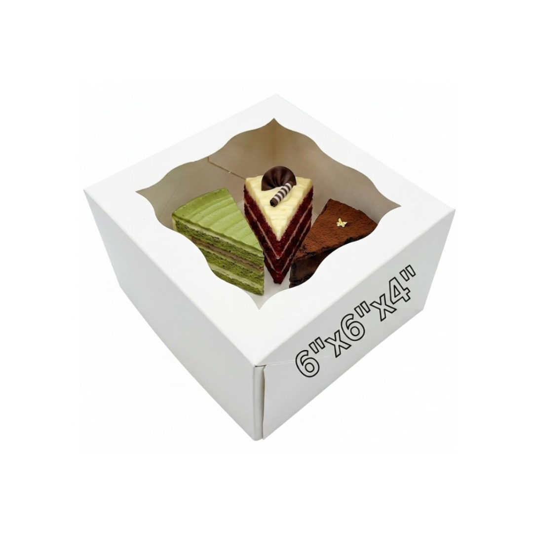Window Cake Box 6"x6"x4" (100pcs)