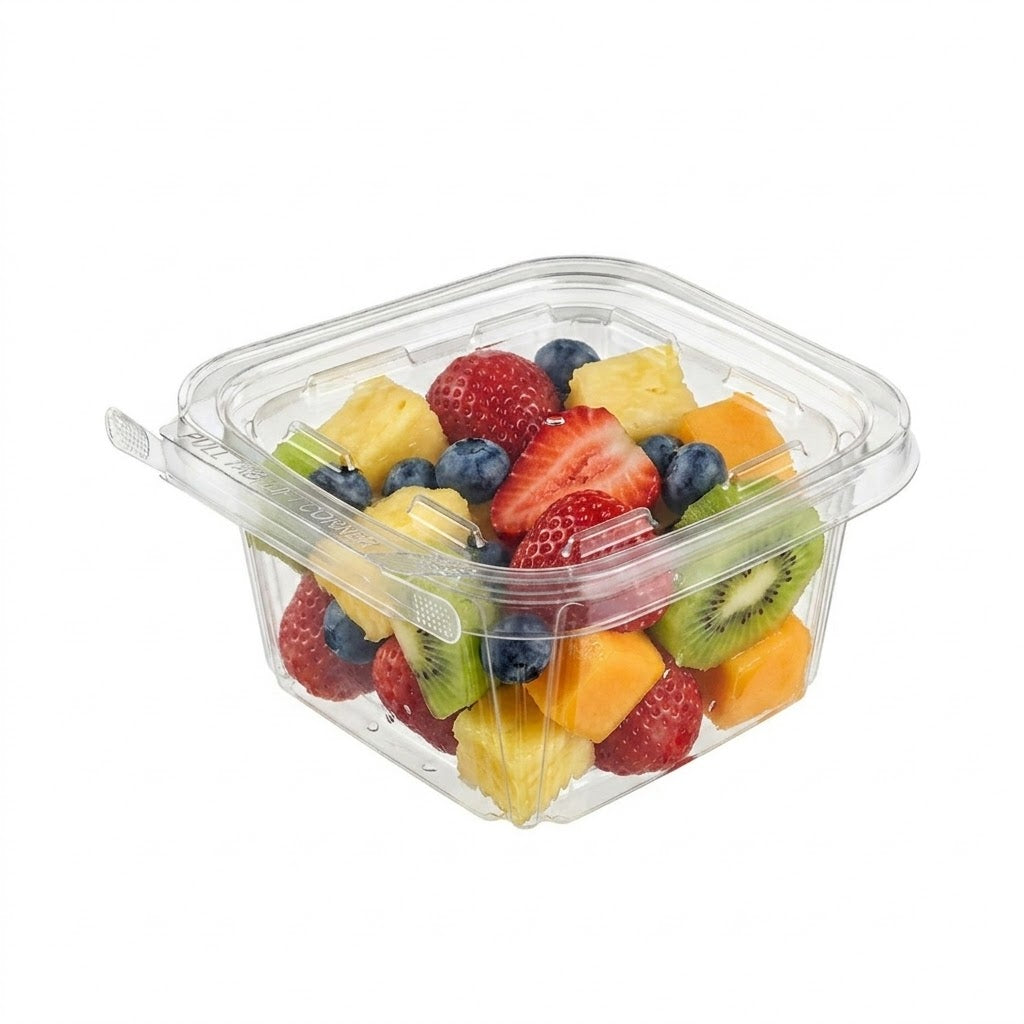 16oz Hinged Flat Lid Container with Safe Seal (200pcs)