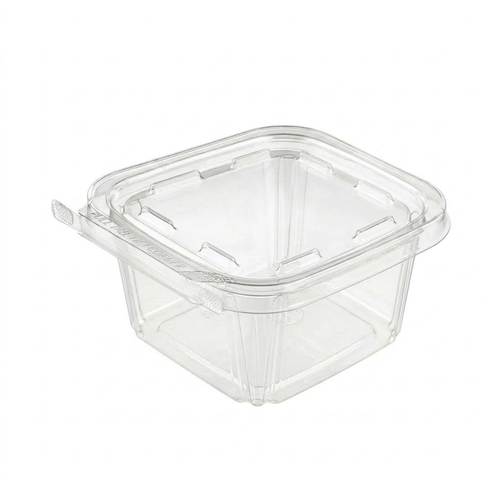 16oz Hinged Flat Lid Container with Safe Seal (200pcs)