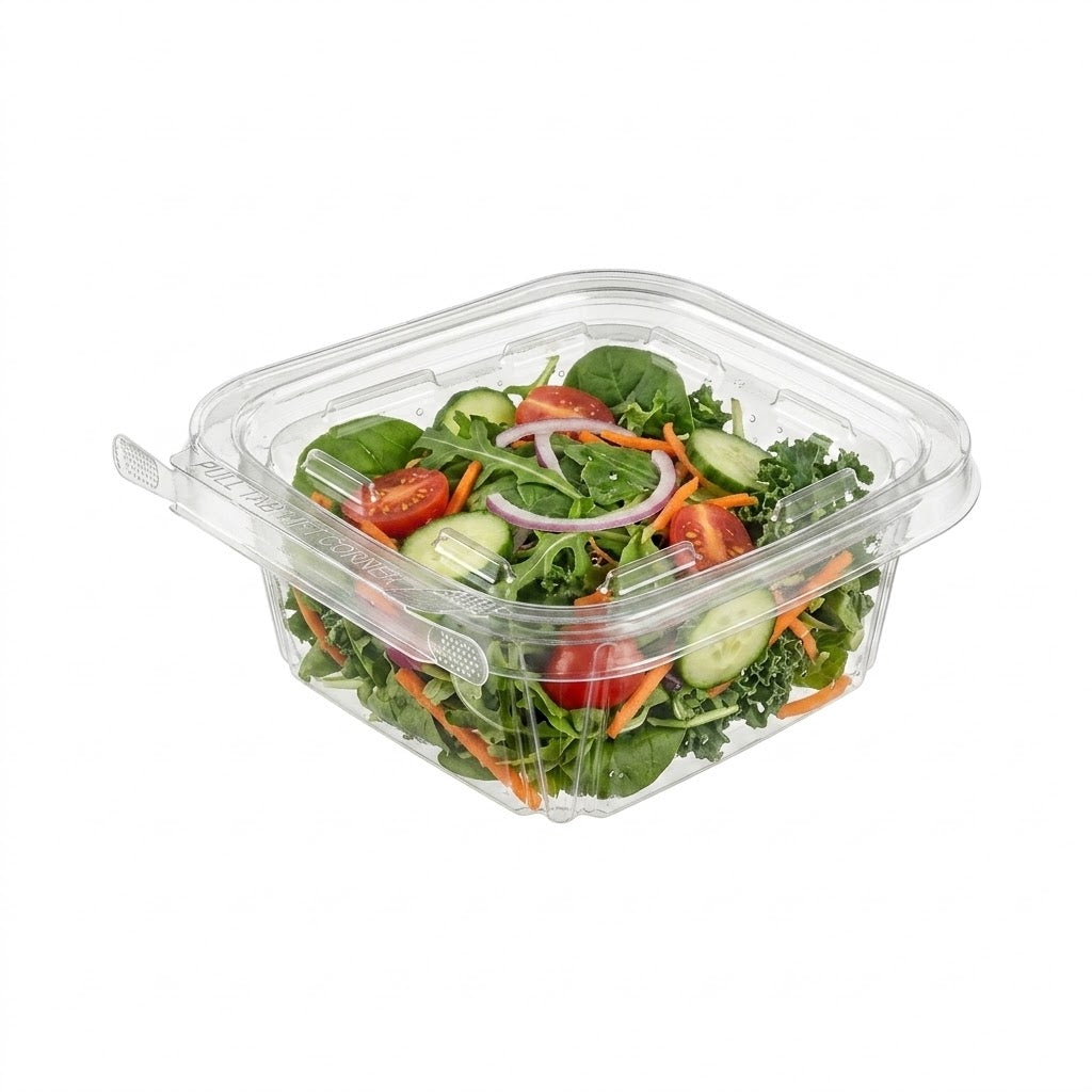 12oz Hinged Flat Lid Container with Safe Seal (200pcs)