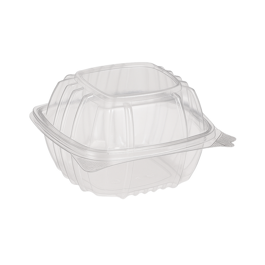 6"x5.5"x3" Hinged PET Plastic Container (250pcs)