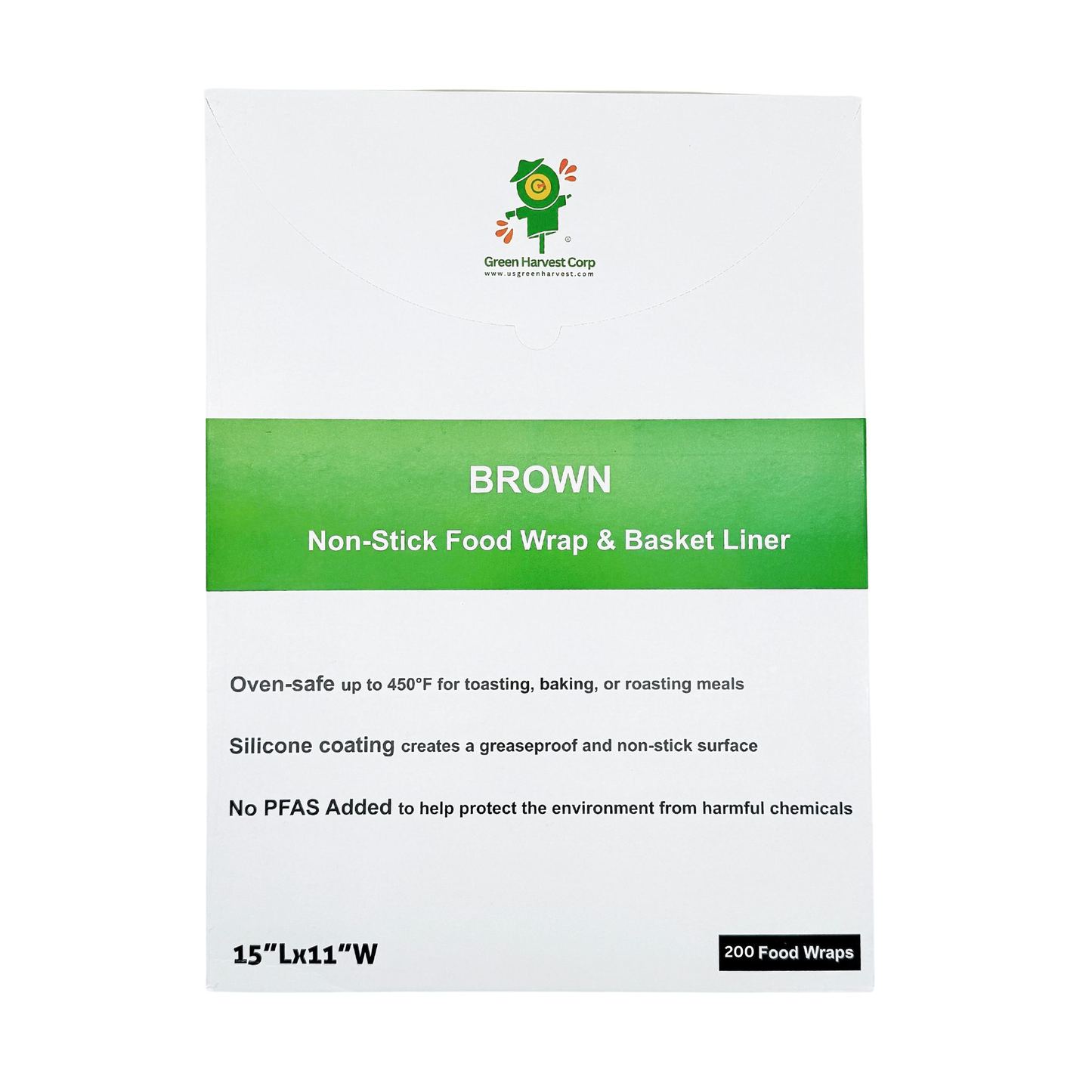 15"x11" Brown Baking Paper (200 sheets) (20 packs)