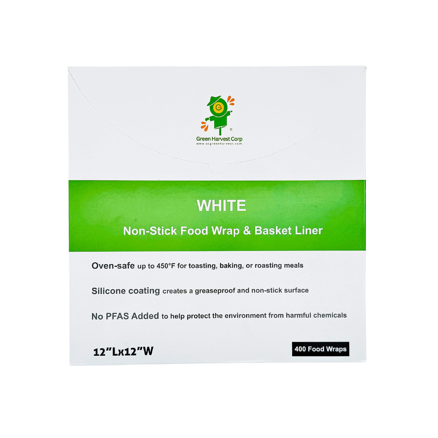 12"x12" White Baking Paper (400 sheets) (10 packs)