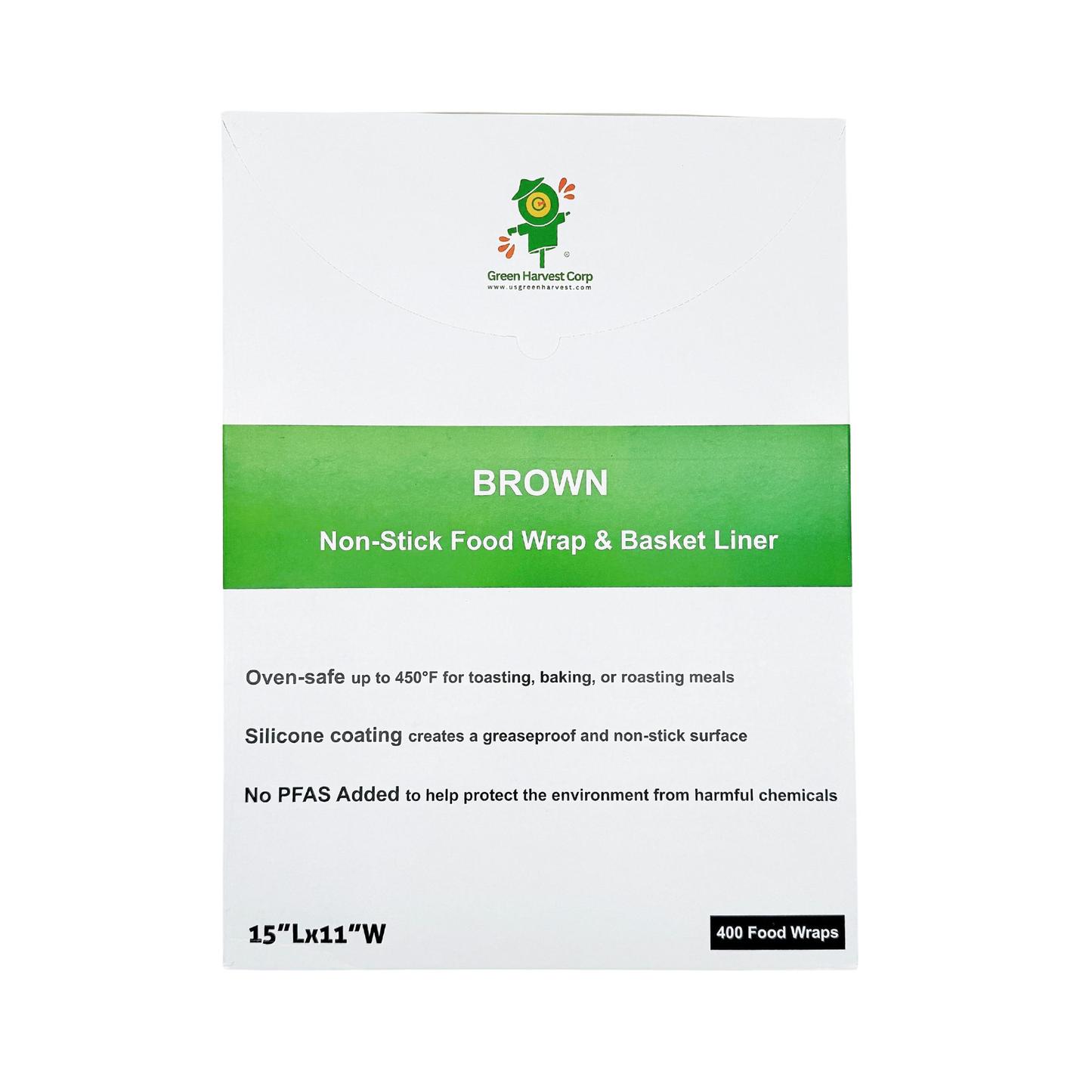 15"x11" White Baking Paper (400 sheets) (10 packs)