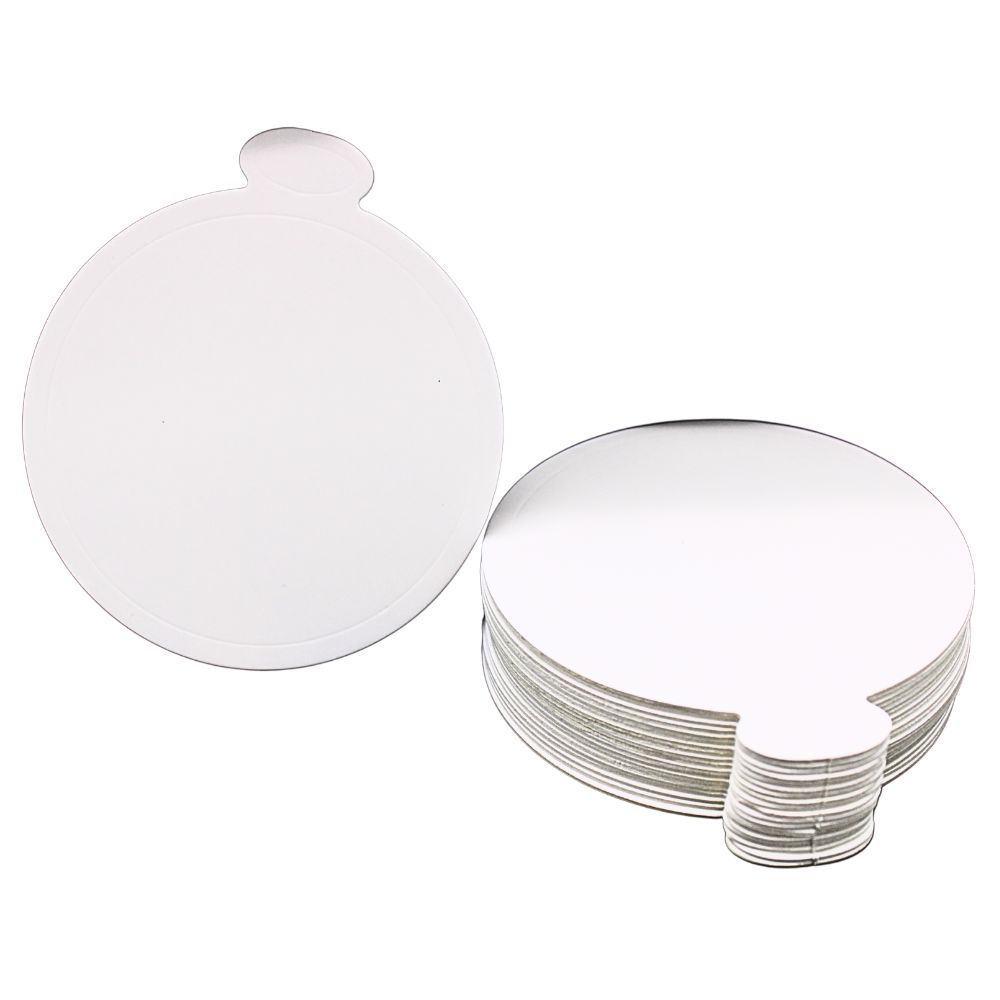 Mini Round Cake Board with Tab 3.5" (2000pcs)