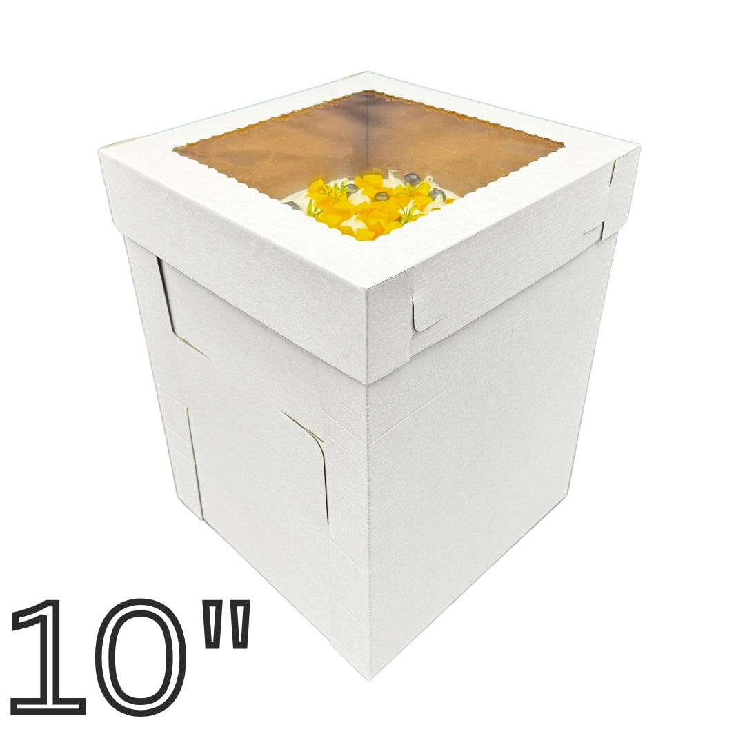 Adjustable Window Cake Box 10"x10"x12"/14" (25pcs)