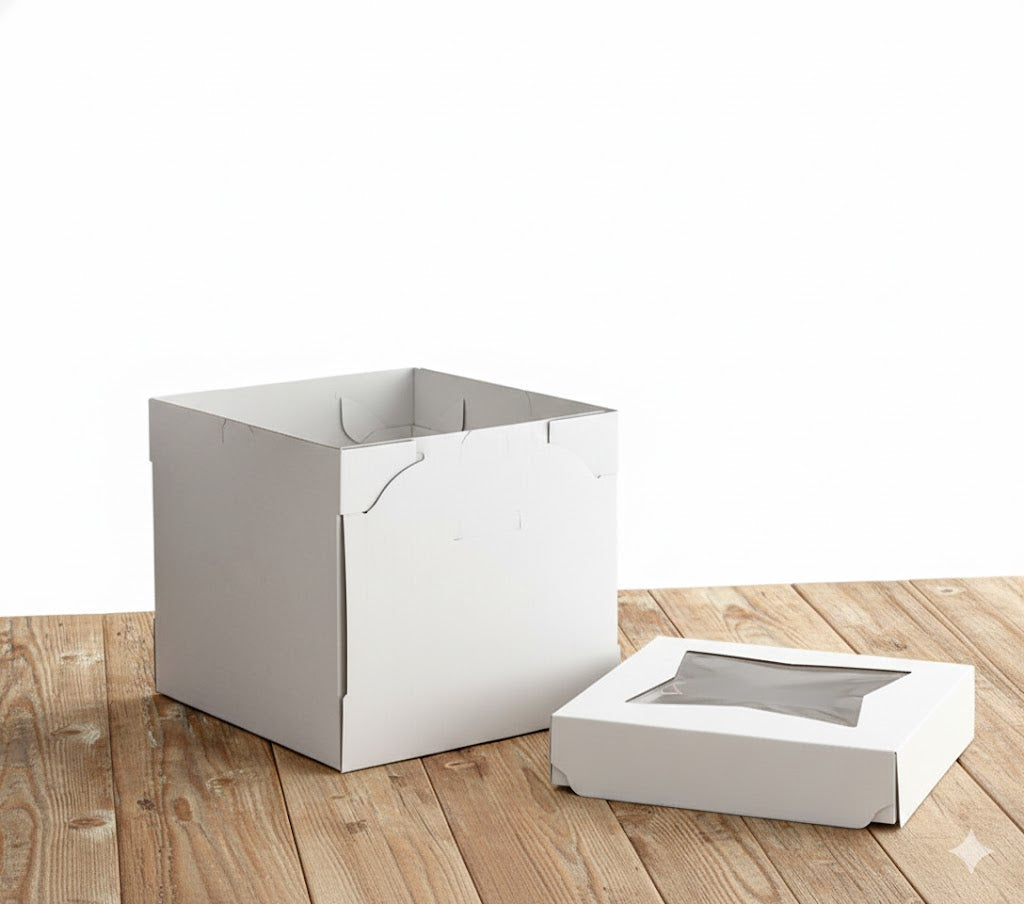 10"x10"x10" Tall Cake Box with Widow Top (25pcs)