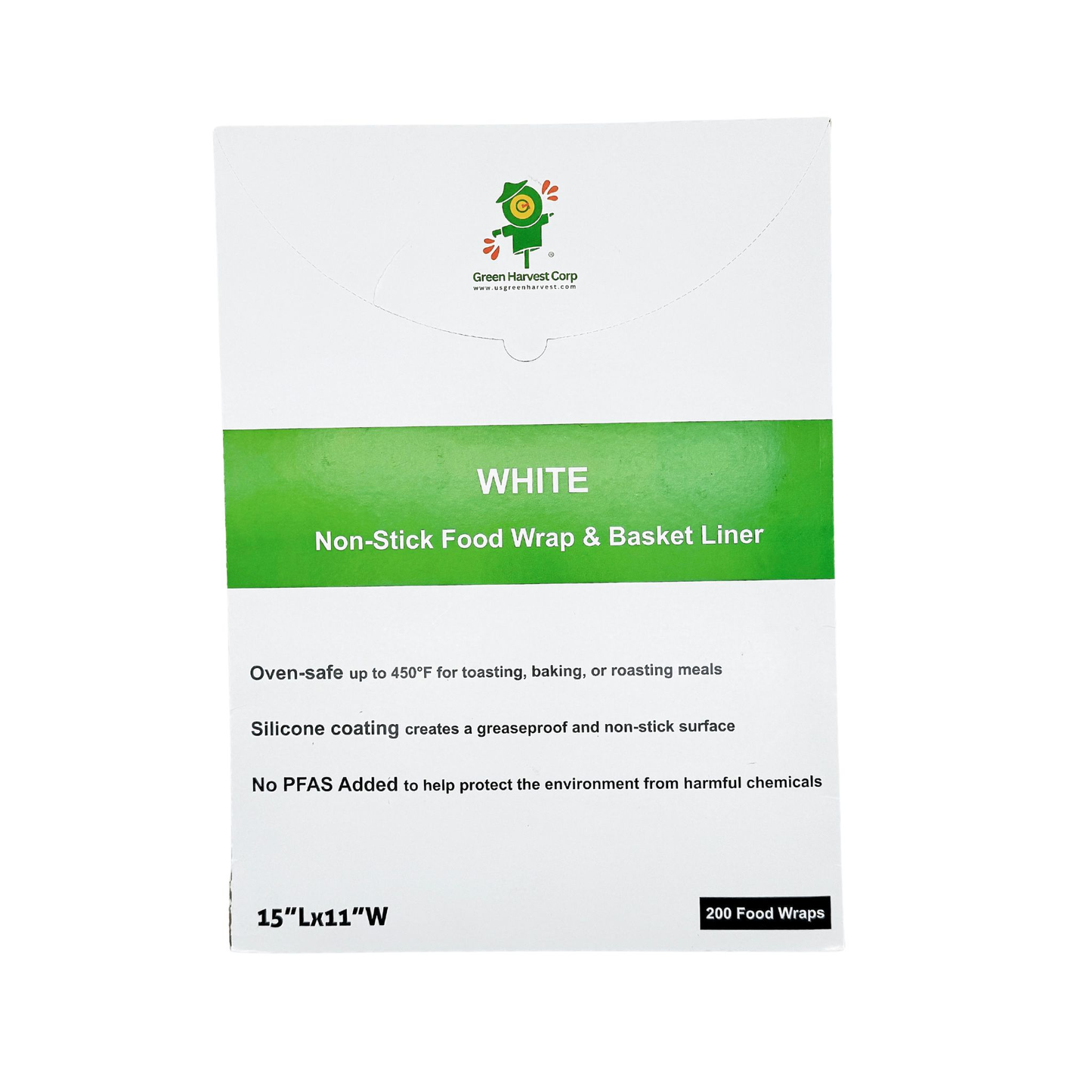 15"x11" White Baking Paper (200 sheets) (20 packs)