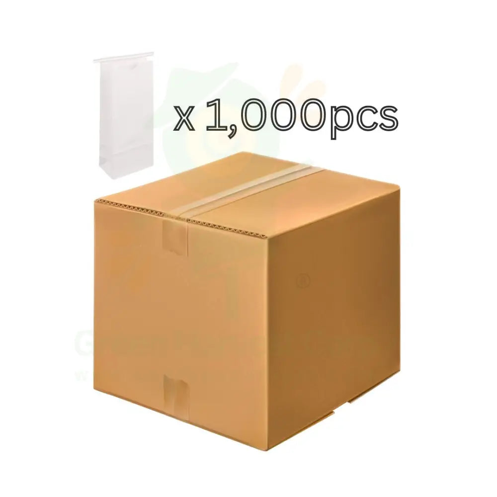White Tin Tie Coffee/Snack Bag 1000 Pcs (1 Case)